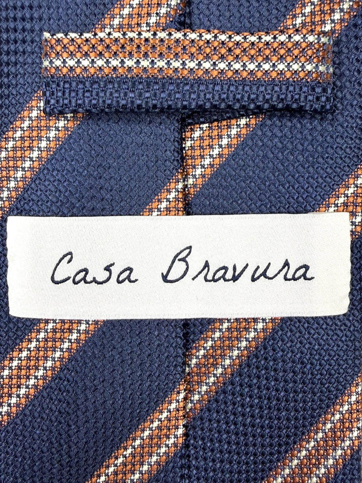 Navy Heritage Stripe Tie