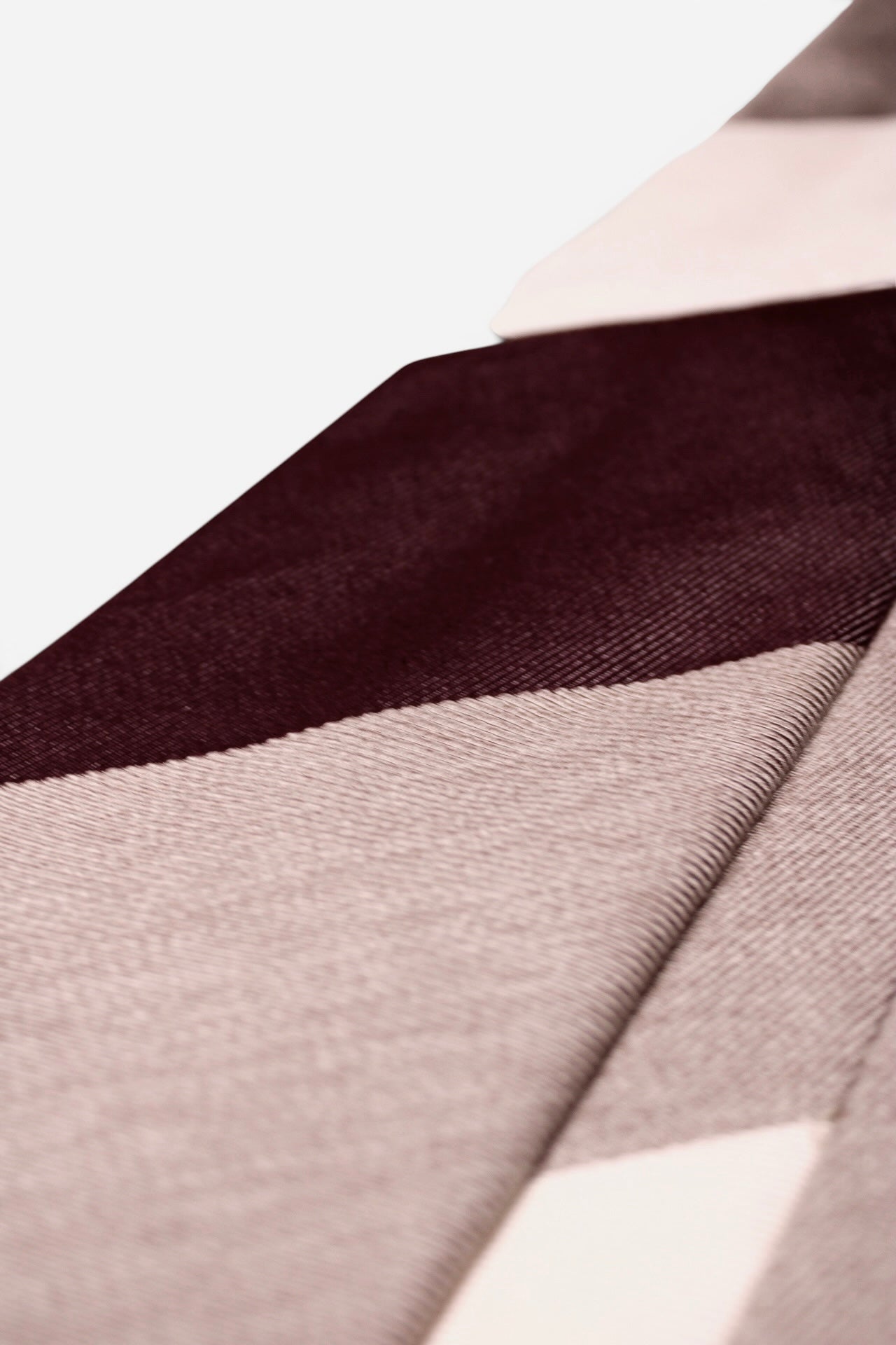 Burgundy Block Stripe Silk Tie