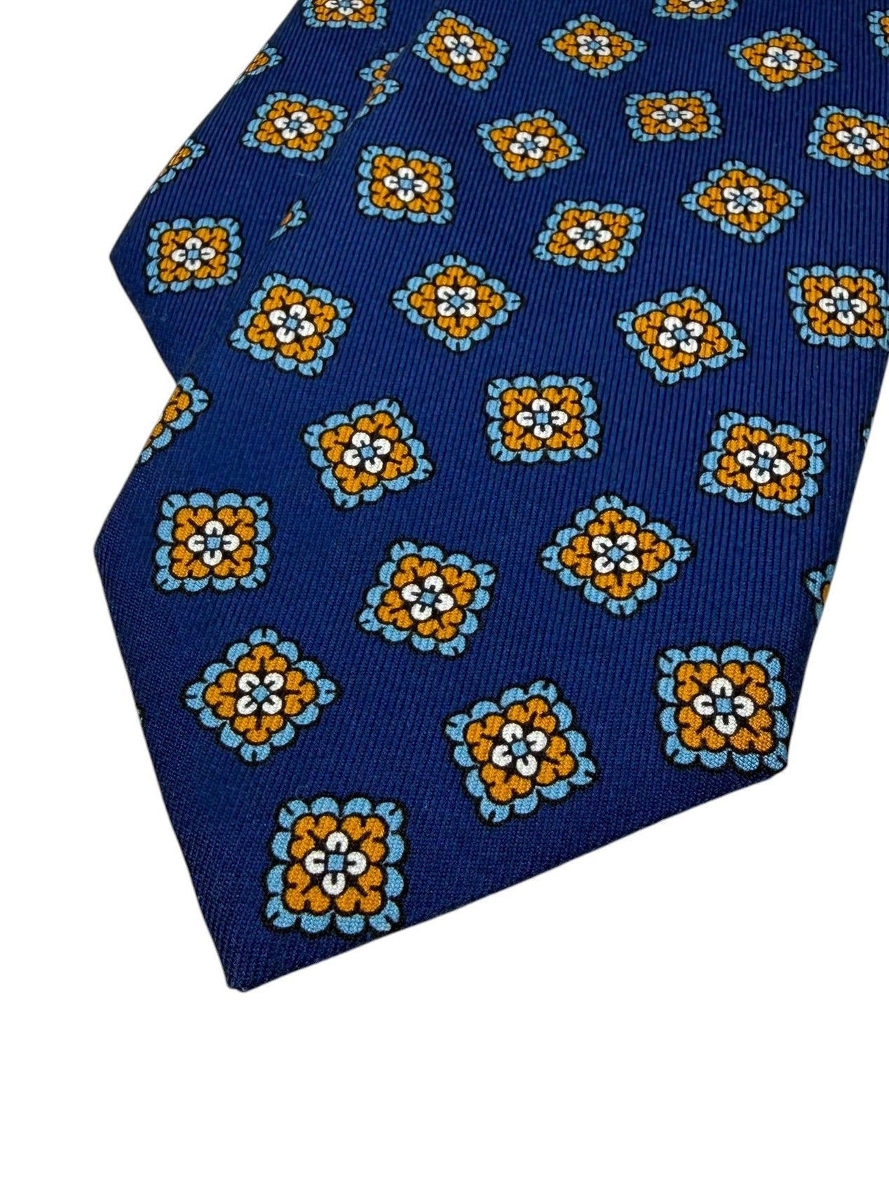 Blue Mosaic Madder Silk Tie