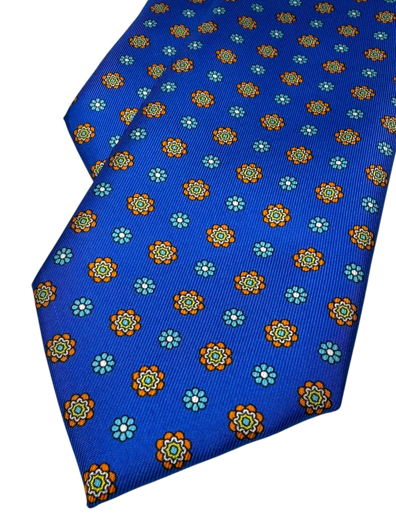 Cobalt Blue Medallion Silk Tie