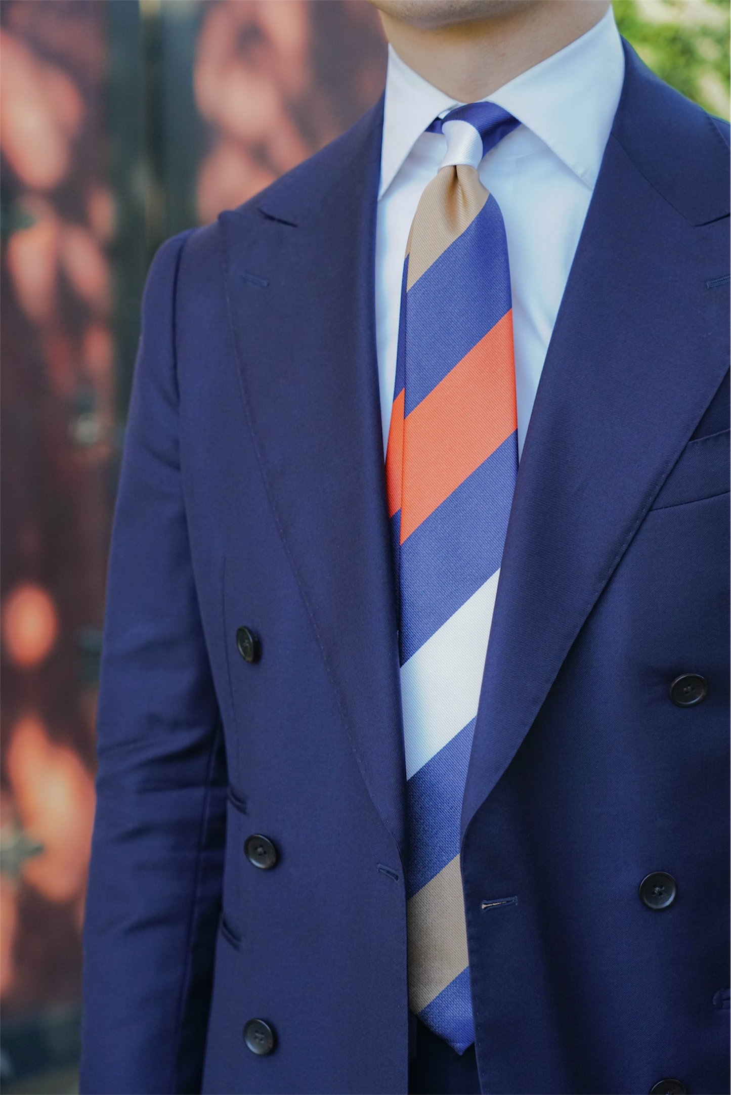 Multicolor Block Stripe Tie