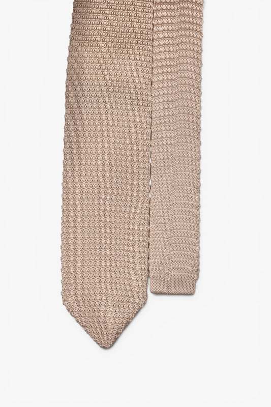 Ivory Knit Tie