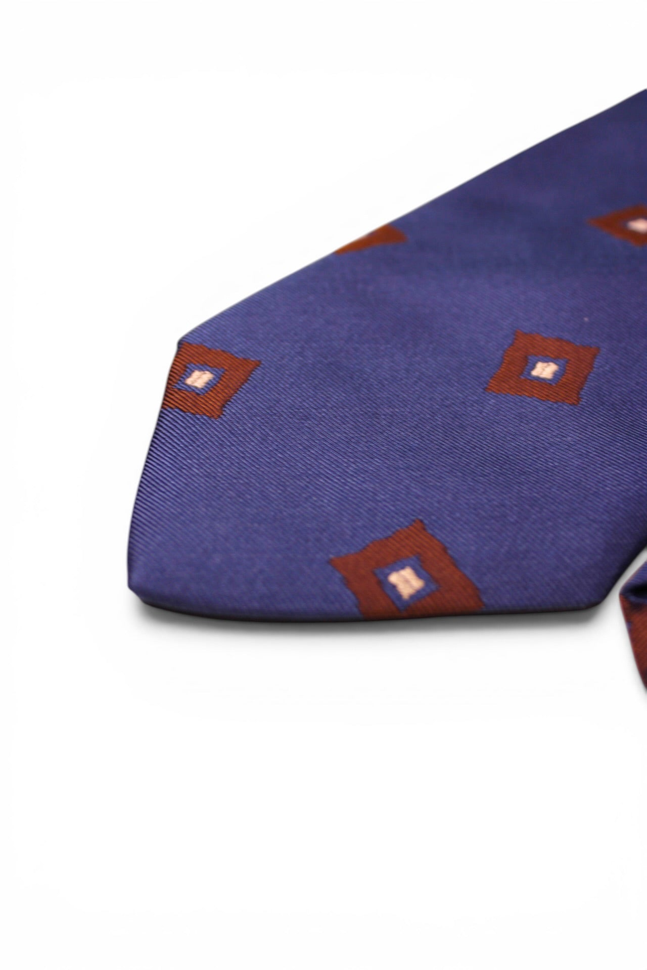 Blue Jacquard Foulard Silk Tie