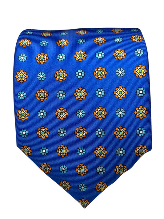 Cobalt Blue Medallion Silk Tie