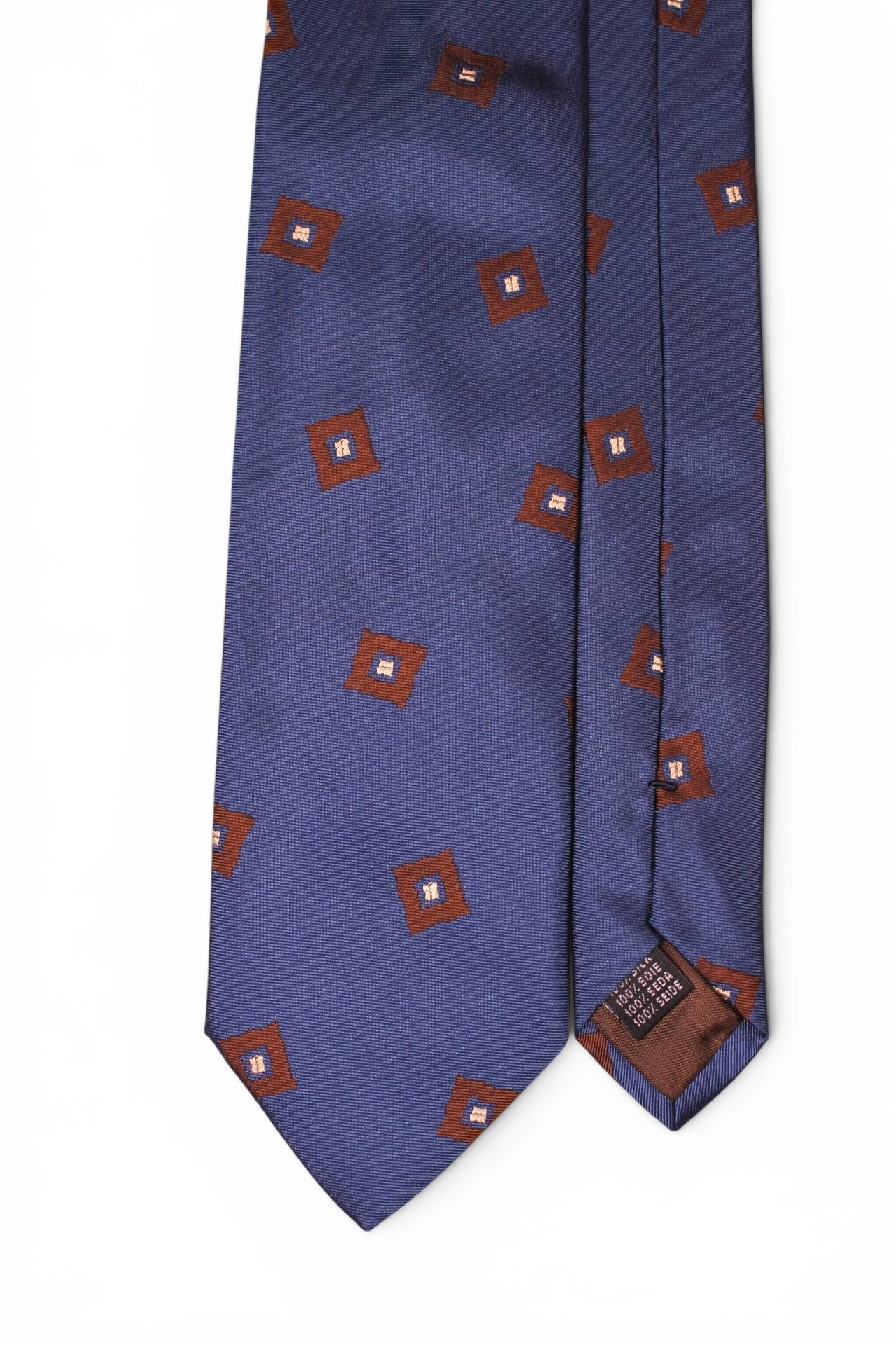 Blue Jacquard Foulard Silk Tie