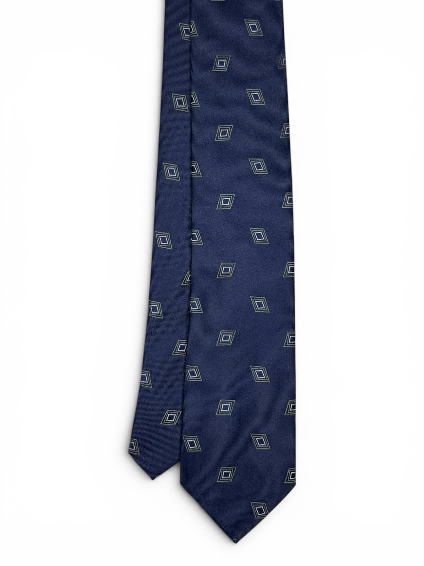 Navy Diamond Neat Tie
