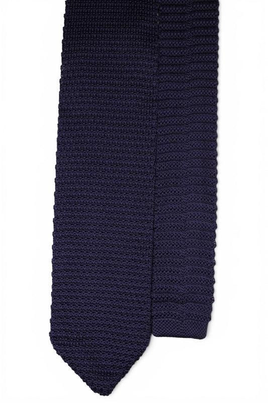 Blue Knit Tie