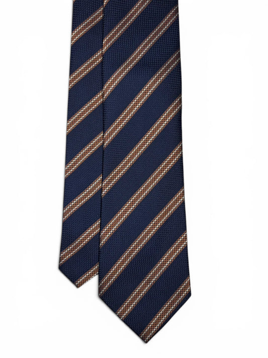Navy Heritage Stripe Tie