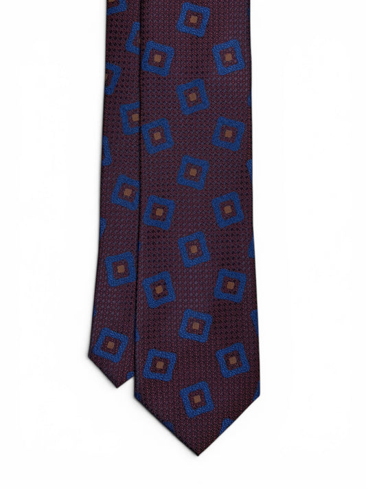 Burgundy Iridescent Mosaic Tie