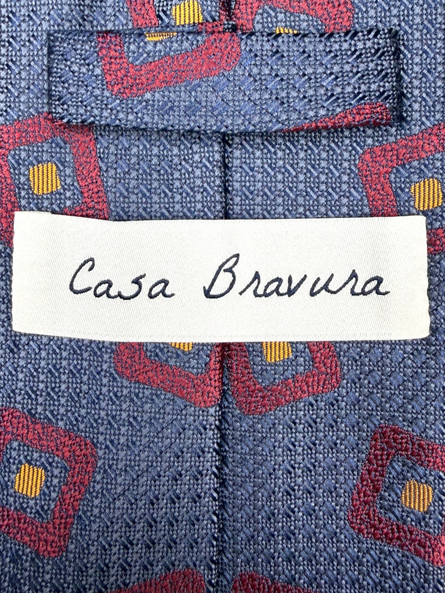 Indigo Blue Iridescent Mosaic Tie