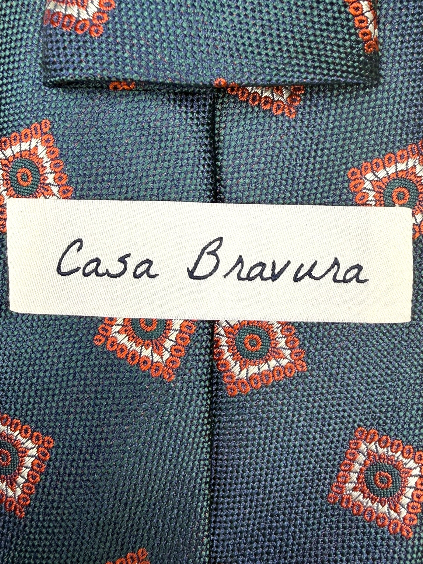 Blue-Teal Tile Motif Tie