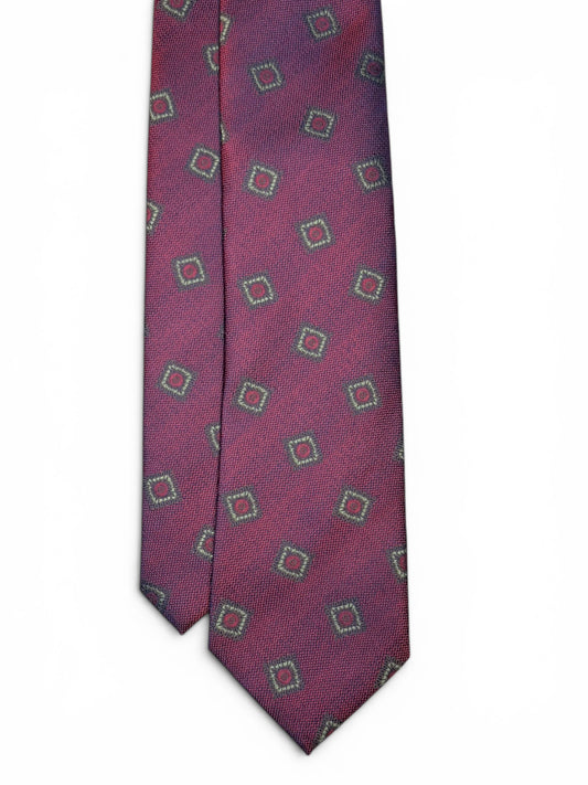 Berry Tile Motif Tie