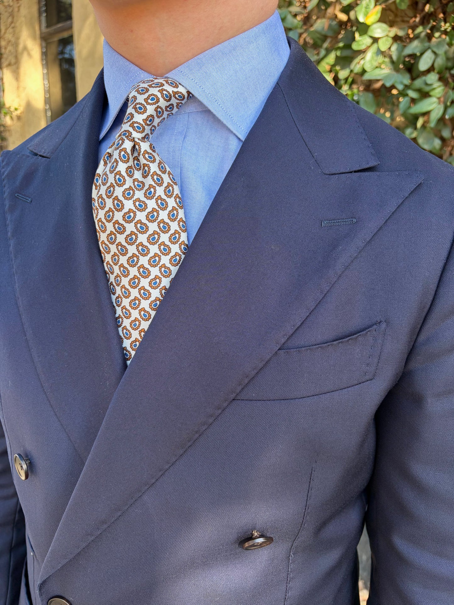 Ivory Paisley Silk Tie