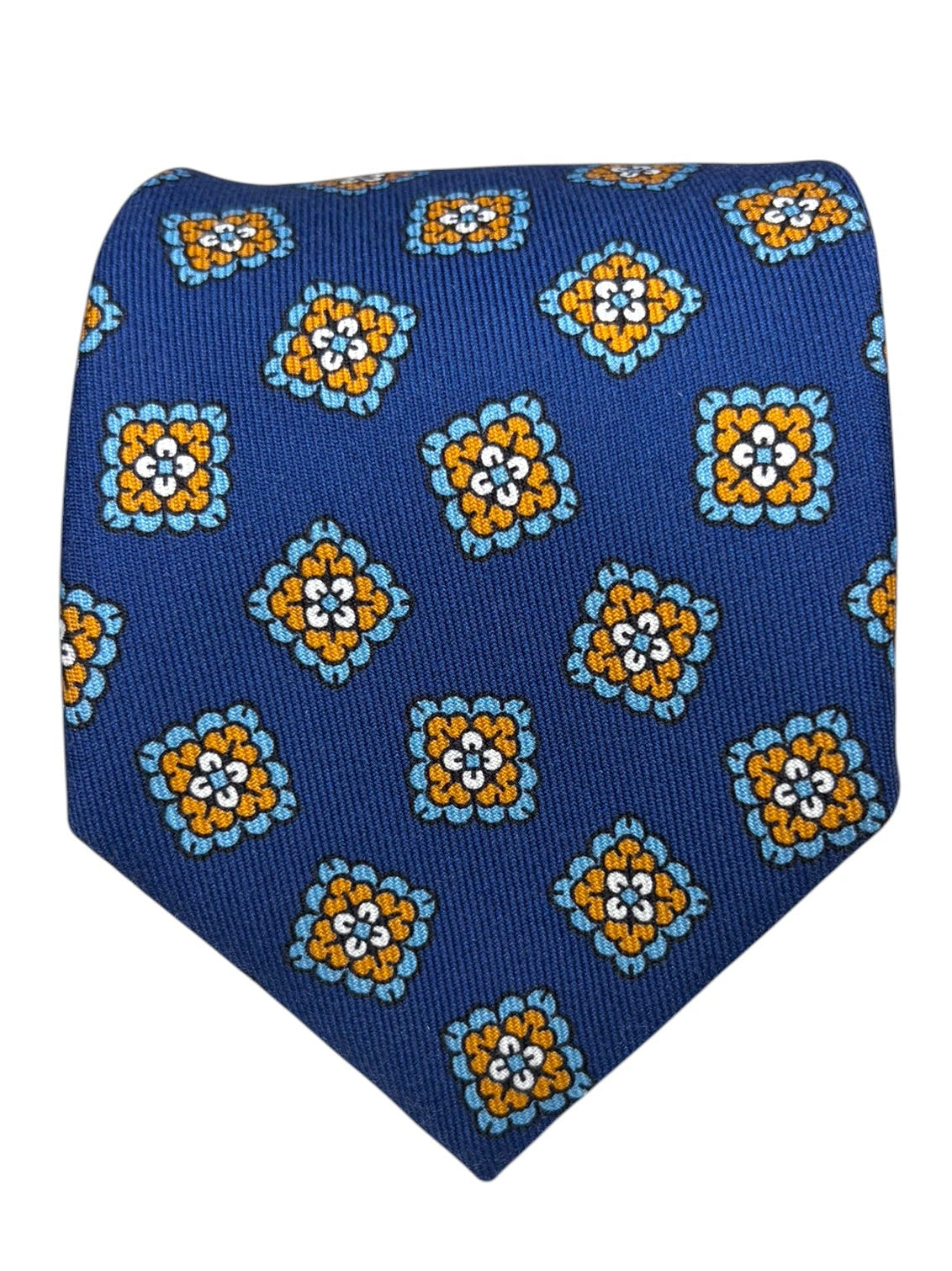 Blue Mosaic Madder Silk Tie