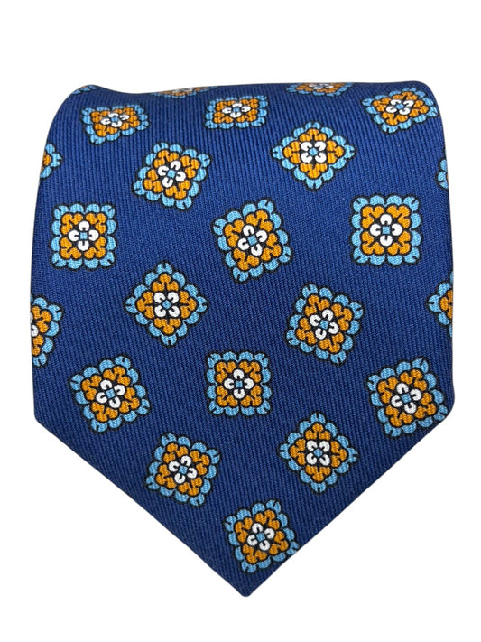 Blue Mosaic Madder Silk Tie