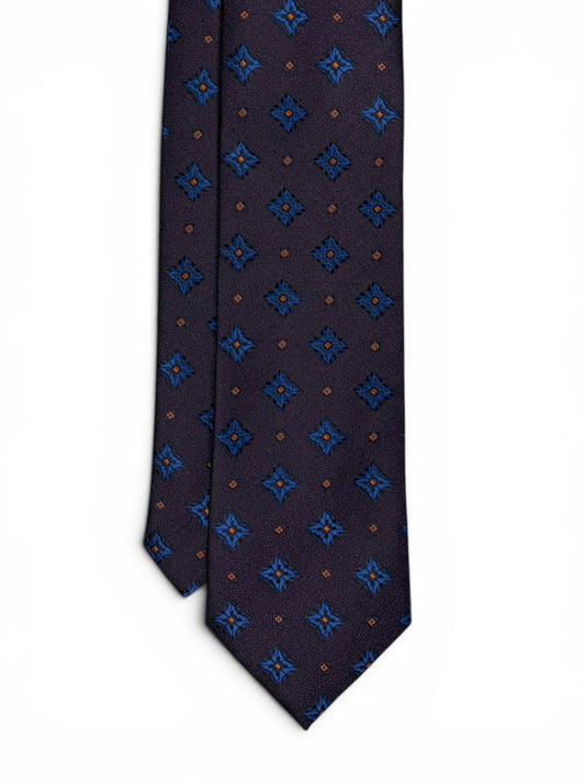Deep Plum Star-Pattern Tie